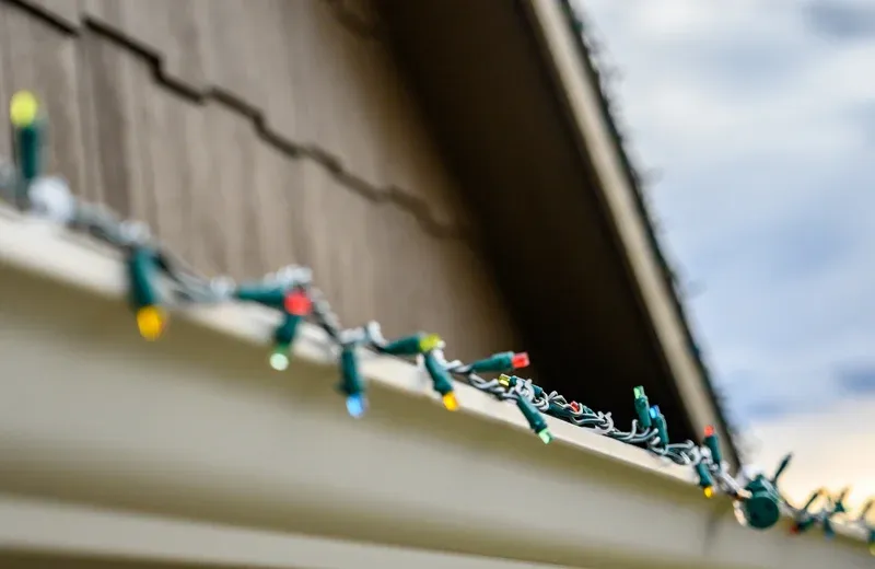 christmas lights on a house